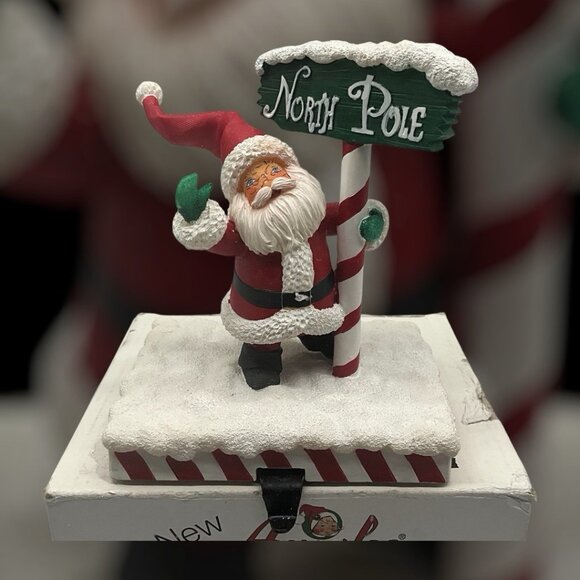 Annalee Mantel Collection Vintage Santa Stocking Holder in Original Box - Picture 6 of 14